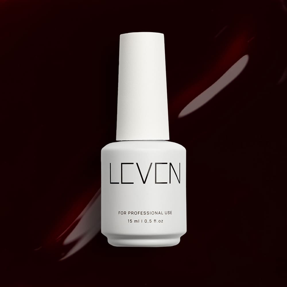 030 Leven | Ημιμόνιμο βερνίκι 15ml no. 030 Burgundy - Image 1