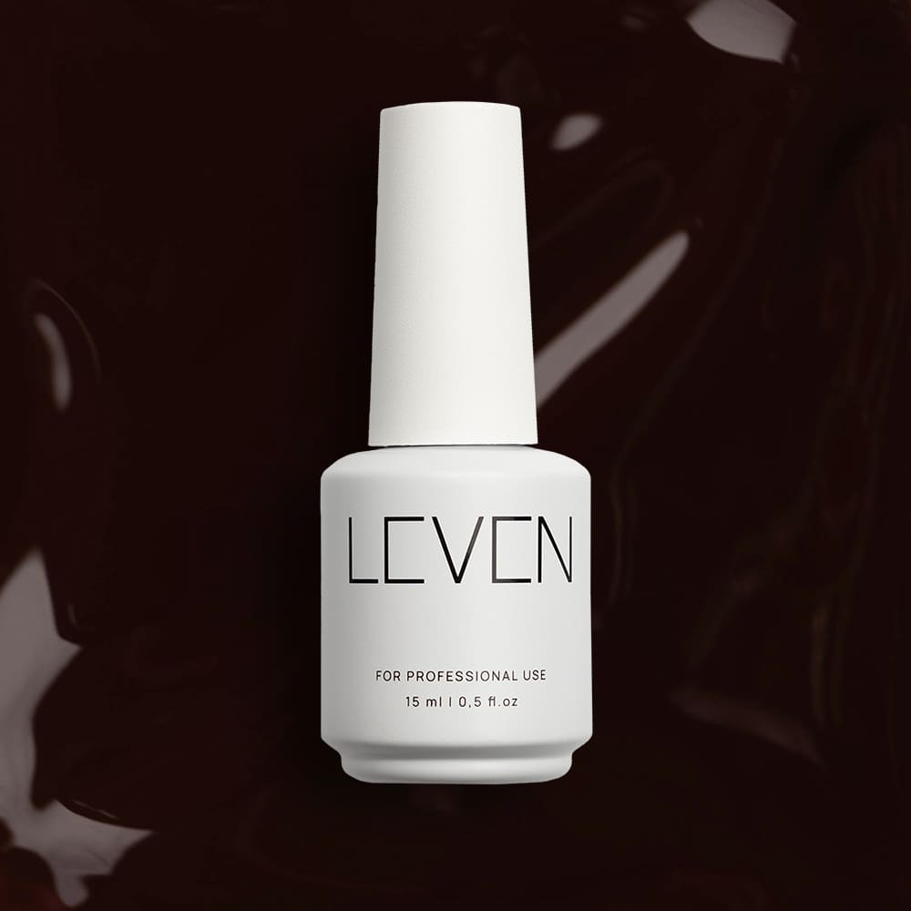 394 Leven | Ημιμόνιμο βερνίκι 15ml no. 394 Dark Choco - Image 1