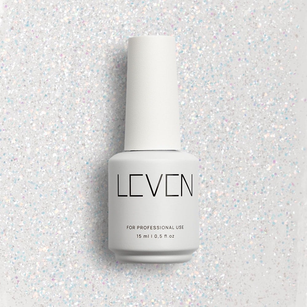G004 Leven | Ημιμόνιμο βερνίκι με glitter/shimmer 15ml no. G004 Fairy Dust - Image 1